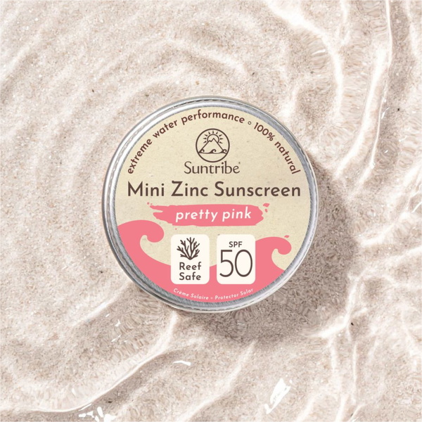 2026 Suntribe Organic Mineral Mini Zinc Tin SPF 50 STZTM - Pretty Pink